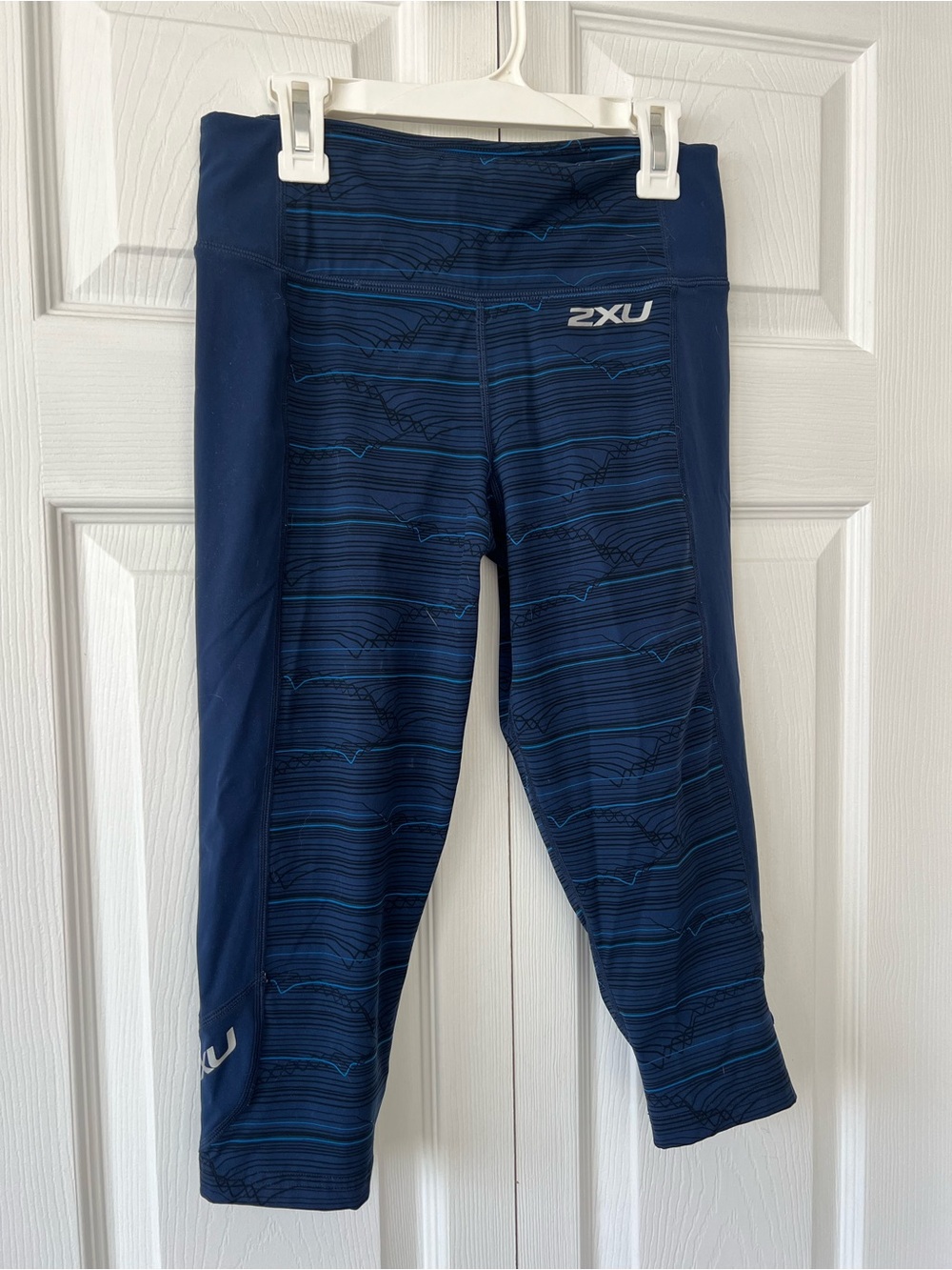 2XU Navy Blue Patterned Leggings - Picture 1 of 4